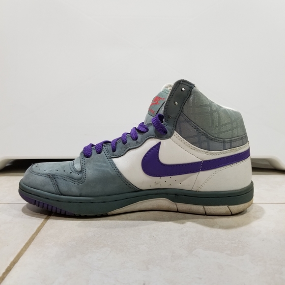Nike Court Force High Top Purple Gray Men's Size 8 - Picture 9 of 11